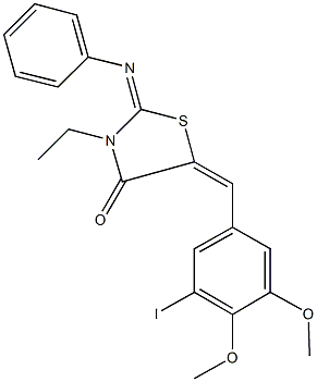 3-ethyl-5-(3-iodo-4,5-dimethoxybenzylidene)-2-(phenylimino)-1,3-thiazolidin-4-one|