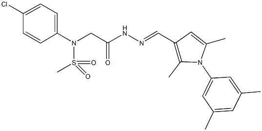 N-(4-chlorophenyl)-N-[2-(2-{[1-(3,5-dimethylphenyl)-2,5-dimethyl-1H-pyrrol-3-yl]methylene}hydrazino)-2-oxoethyl]methanesulfonamide|