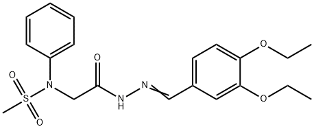 N-{2-[2-(3,4-diethoxybenzylidene)hydrazino]-2-oxoethyl}-N-phenylmethanesulfonamide Structure