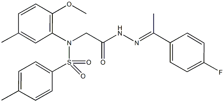 N-(2-{2-[1-(4-fluorophenyl)ethylidene]hydrazino}-2-oxoethyl)-N-(2-methoxy-5-methylphenyl)-4-methylbenzenesulfonamide|