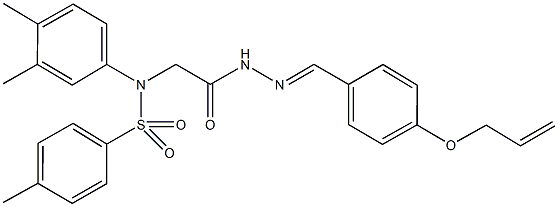 N-(2-{2-[4-(allyloxy)benzylidene]hydrazino}-2-oxoethyl)-N-(3,4-dimethylphenyl)-4-methylbenzenesulfonamide Struktur
