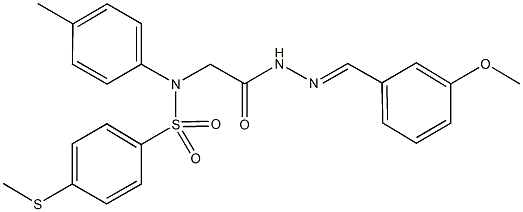 496951-70-3 N-{2-[2-(3-methoxybenzylidene)hydrazino]-2-oxoethyl}-N-(4-methylphenyl)-4-(methylsulfanyl)benzenesulfonamide