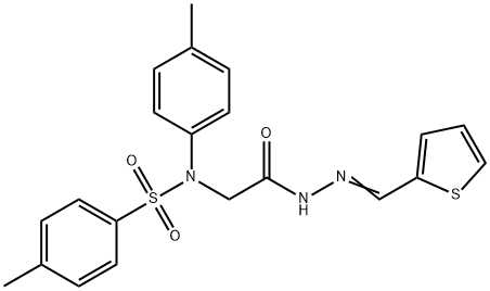 4-methyl-N-(4-methylphenyl)-N-{2-oxo-2-[2-(2-thienylmethylene)hydrazino]ethyl}benzenesulfonamide Struktur