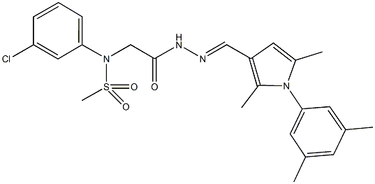 N-(3-chlorophenyl)-N-[2-(2-{[1-(3,5-dimethylphenyl)-2,5-dimethyl-1H-pyrrol-3-yl]methylene}hydrazino)-2-oxoethyl]methanesulfonamide|