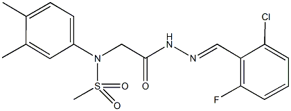496951-97-4 N-{2-[2-(2-chloro-6-fluorobenzylidene)hydrazino]-2-oxoethyl}-N-(3,4-dimethylphenyl)methanesulfonamide