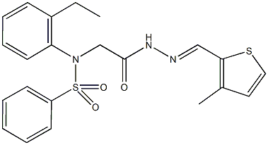 N-(2-ethylphenyl)-N-(2-{2-[(3-methyl-2-thienyl)methylene]hydrazino}-2-oxoethyl)benzenesulfonamide Structure