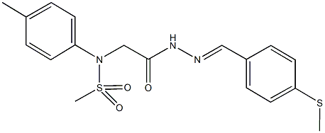 N-(4-methylphenyl)-N-(2-{2-[4-(methylsulfanyl)benzylidene]hydrazino}-2-oxoethyl)methanesulfonamide Structure