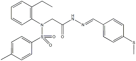 N-(2-ethylphenyl)-4-methyl-N-(2-{2-[4-(methylsulfanyl)benzylidene]hydrazino}-2-oxoethyl)benzenesulfonamide Structure