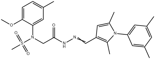 496952-30-8 N-[2-(2-{[1-(3,5-dimethylphenyl)-2,5-dimethyl-1H-pyrrol-3-yl]methylene}hydrazino)-2-oxoethyl]-N-(2-methoxy-5-methylphenyl)methanesulfonamide