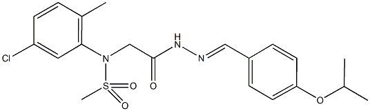 N-(5-chloro-2-methylphenyl)-N-{2-[2-(4-isopropoxybenzylidene)hydrazino]-2-oxoethyl}methanesulfonamide 化学構造式