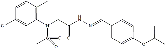 496952-32-0 N-(5-chloro-2-methylphenyl)-N-{2-[2-(4-isopropoxybenzylidene)hydrazino]-2-oxoethyl}methanesulfonamide