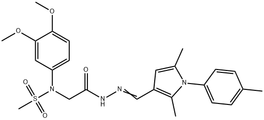 496952-50-2 N-(3,4-dimethoxyphenyl)-N-[2-(2-{[2,5-dimethyl-1-(4-methylphenyl)-1H-pyrrol-3-yl]methylene}hydrazino)-2-oxoethyl]methanesulfonamide