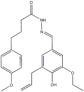N'-(3-allyl-5-ethoxy-4-hydroxybenzylidene)-4-(4-methoxyphenyl)butanohydrazide 结构式