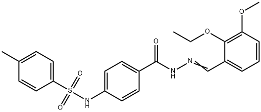 N-(4-{[2-(2-ethoxy-3-methoxybenzylidene)hydrazino]carbonyl}phenyl)-4-methylbenzenesulfonamide 结构式