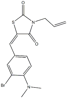 3-allyl-5-[3-bromo-4-(dimethylamino)benzylidene]-1,3-thiazolidine-2,4-dione Structure
