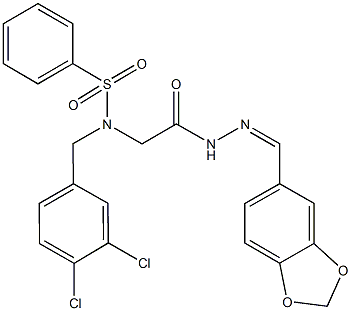 N-{2-[2-(1,3-benzodioxol-5-ylmethylene)hydrazino]-2-oxoethyl}-N-(3,4-dichlorobenzyl)benzenesulfonamide|