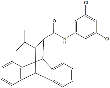 N-(3,5-dichlorophenyl)-16-isopropyltetracyclo[6.6.2.0~2,7~.0~9,14~]hexadeca-2,4,6,9,11,13-hexaene-15-carboxamide Structure