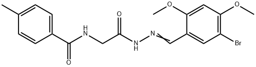 N-{2-[2-(5-bromo-2,4-dimethoxybenzylidene)hydrazino]-2-oxoethyl}-4-methylbenzamide|