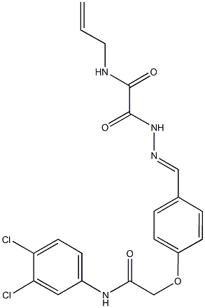 N-allyl-2-(2-{4-[2-(3,4-dichloroanilino)-2-oxoethoxy]benzylidene}hydrazino)-2-oxoacetamide Structure