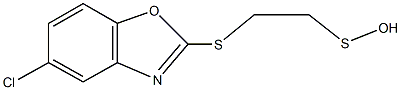 2-[(5-chloro-1,3-benzoxazol-2-yl)sulfanyl]ethanesulfenic acid 化学構造式
