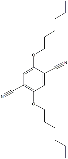 2,5-bis(hexyloxy)terephthalonitrile 化学構造式