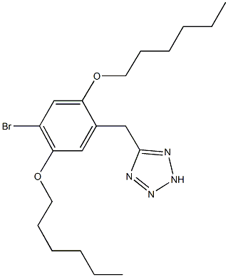 5-[4-bromo-2,5-bis(hexyloxy)benzyl]-2H-tetraazole Structure