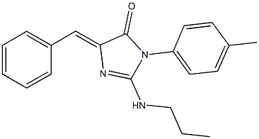 5-benzylidene-3-(4-methylphenyl)-2-(propylamino)-3,5-dihydro-4H-imidazol-4-one Structure