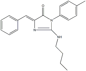 5-benzylidene-2-(butylamino)-3-(4-methylphenyl)-3,5-dihydro-4H-imidazol-4-one Structure