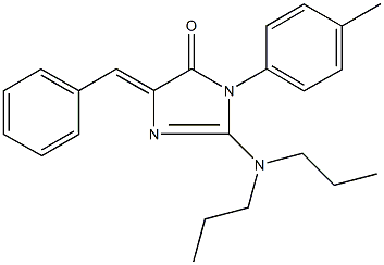 5-benzylidene-2-(dipropylamino)-3-(4-methylphenyl)-3,5-dihydro-4H-imidazol-4-one Struktur