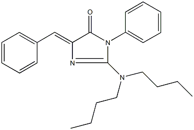 5-benzylidene-2-(dibutylamino)-3-phenyl-3,5-dihydro-4H-imidazol-4-one Struktur