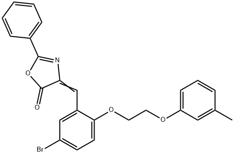 496966-09-7 4-{5-bromo-2-[2-(3-methylphenoxy)ethoxy]benzylidene}-2-phenyl-1,3-oxazol-5(4H)-one