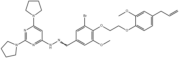 496966-31-5 4-[2-(4-allyl-2-methoxyphenoxy)ethoxy]-3-bromo-5-methoxybenzaldehyde [2,6-di(1-pyrrolidinyl)-4-pyrimidinyl]hydrazone