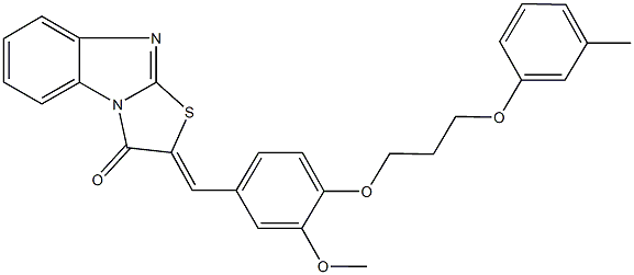 496966-36-0 2-{3-methoxy-4-[3-(3-methylphenoxy)propoxy]benzylidene}[1,3]thiazolo[3,2-a]benzimidazol-3(2H)-one