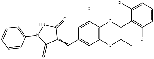 4-{3-chloro-4-[(2,6-dichlorobenzyl)oxy]-5-ethoxybenzylidene}-1-phenyl-3,5-pyrazolidinedione|