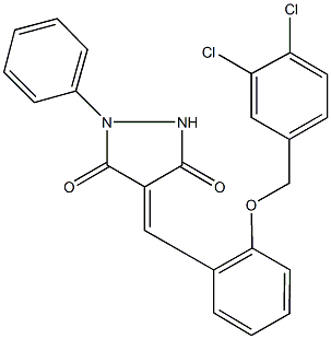 4-{2-[(3,4-dichlorobenzyl)oxy]benzylidene}-1-phenyl-3,5-pyrazolidinedione Structure