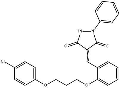 4-{2-[3-(4-chlorophenoxy)propoxy]benzylidene}-1-phenyl-3,5-pyrazolidinedione|