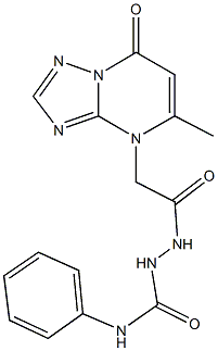 2-[(5-methyl-7-oxo[1,2,4]triazolo[1,5-a]pyrimidin-4(7H)-yl)acetyl]-N-phenylhydrazinecarboxamide Structure