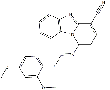 N'-(4-cyano-3-methylpyrido[1,2-a]benzimidazol-1-yl)-N-(2,4-dimethoxyphenyl)imidoformamide,496970-37-7,结构式