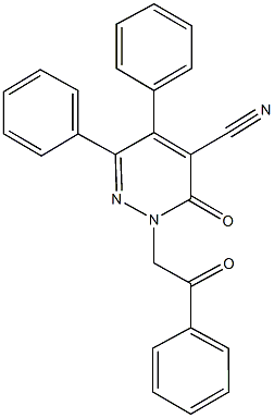 3-oxo-2-(2-oxo-2-phenylethyl)-5,6-diphenyl-2,3-dihydro-4-pyridazinecarbonitrile|