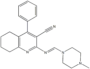 496970-61-7 2-{[(4-methyl-1-piperazinyl)methylene]amino}-4-phenyl-5,6,7,8-tetrahydro-3-quinolinecarbonitrile