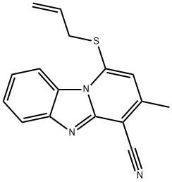 1-(allylthio)-3-methylpyrido[1,2-a]benzimidazole-4-carbonitrile,496970-85-5,结构式