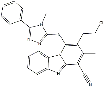 2-(2-chloroethyl)-3-methyl-1-[(4-methyl-5-phenyl-4H-1,2,4-triazol-3-yl)thio]pyrido[1,2-a]benzimidazole-4-carbonitrile|