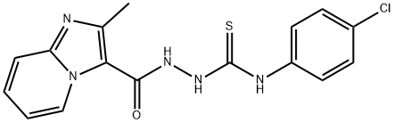 N-(4-chlorophenyl)-2-[(2-methylimidazo[1,2-a]pyridin-3-yl)carbonyl]hydrazinecarbothioamide 结构式