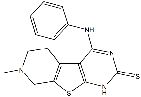 4-anilino-7-methyl-5,6,7,8-tetrahydropyrido[4',3':4,5]thieno[2,3-d]pyrimidine-2(1H)-thione Structure