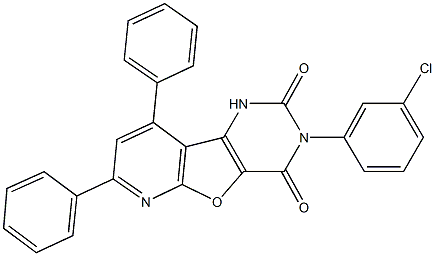 496971-37-0 3-(3-chlorophenyl)-7,9-diphenylpyrido[3',2':4,5]furo[3,2-d]pyrimidine-2,4(1H,3H)-dione