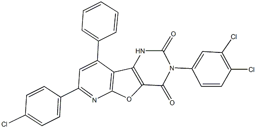 496971-38-1 7-(4-chlorophenyl)-3-(3,4-dichlorophenyl)-9-phenylpyrido[3',2':4,5]furo[3,2-d]pyrimidine-2,4(1H,3H)-dione