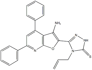 4-allyl-5-(3-amino-4,6-diphenylfuro[2,3-b]pyridin-2-yl)-2,4-dihydro-3H-1,2,4-triazole-3-thione|