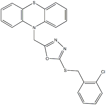 496971-60-9 2-chlorobenzyl 5-(10H-phenothiazin-10-ylmethyl)-1,3,4-oxadiazol-2-yl sulfide