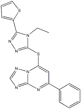 7-{[4-ethyl-5-(2-thienyl)-4H-1,2,4-triazol-3-yl]sulfanyl}-5-phenyl[1,2,4]triazolo[1,5-a]pyrimidine|