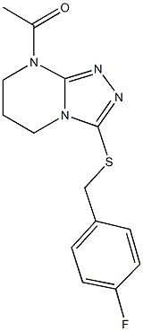 8-acetyl-5,6,7,8-tetrahydro[1,2,4]triazolo[4,3-a]pyrimidin-3-yl 4-fluorobenzyl sulfide Struktur